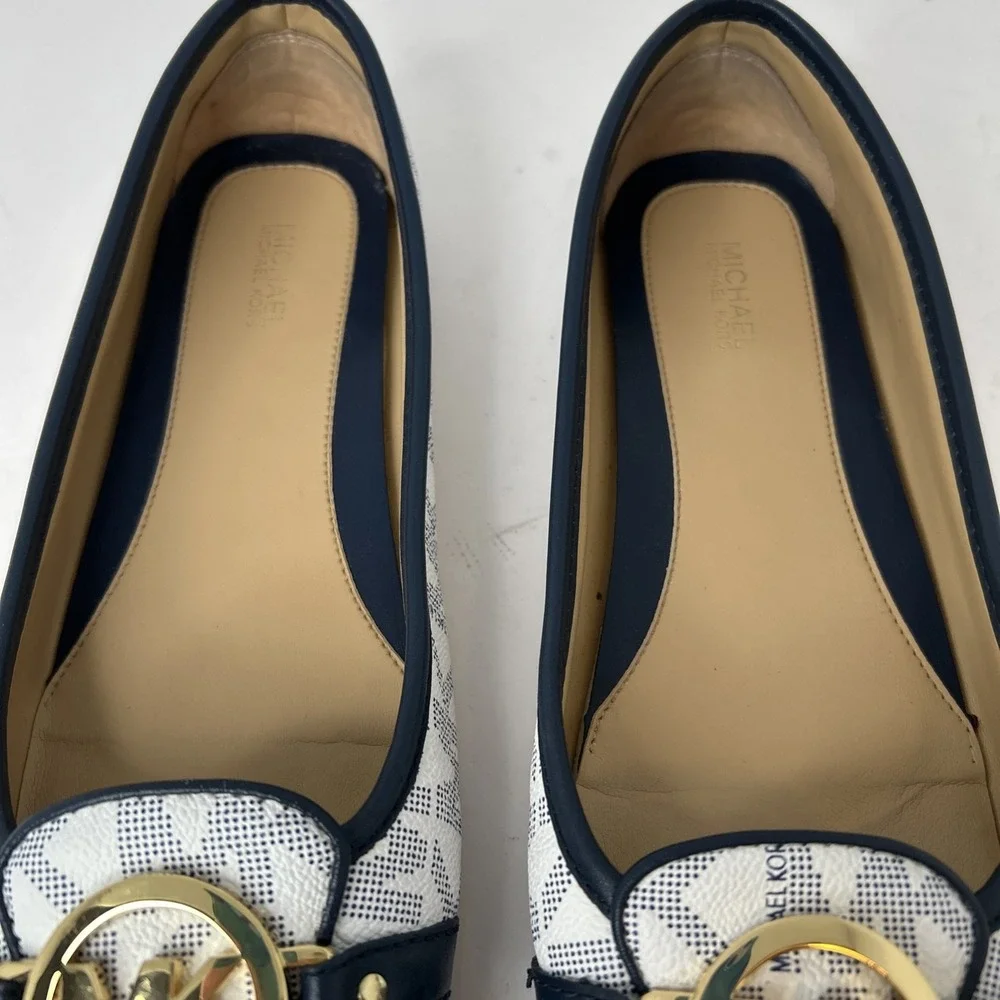 Michael Kors Logo Leather Ballet Flats Size 8‎